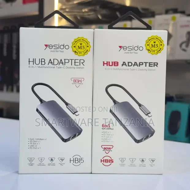 Yesido Hb15 6-in-1 USB-C Docking Station - Buy in Dar es Salaam, Tanzania | Smartware