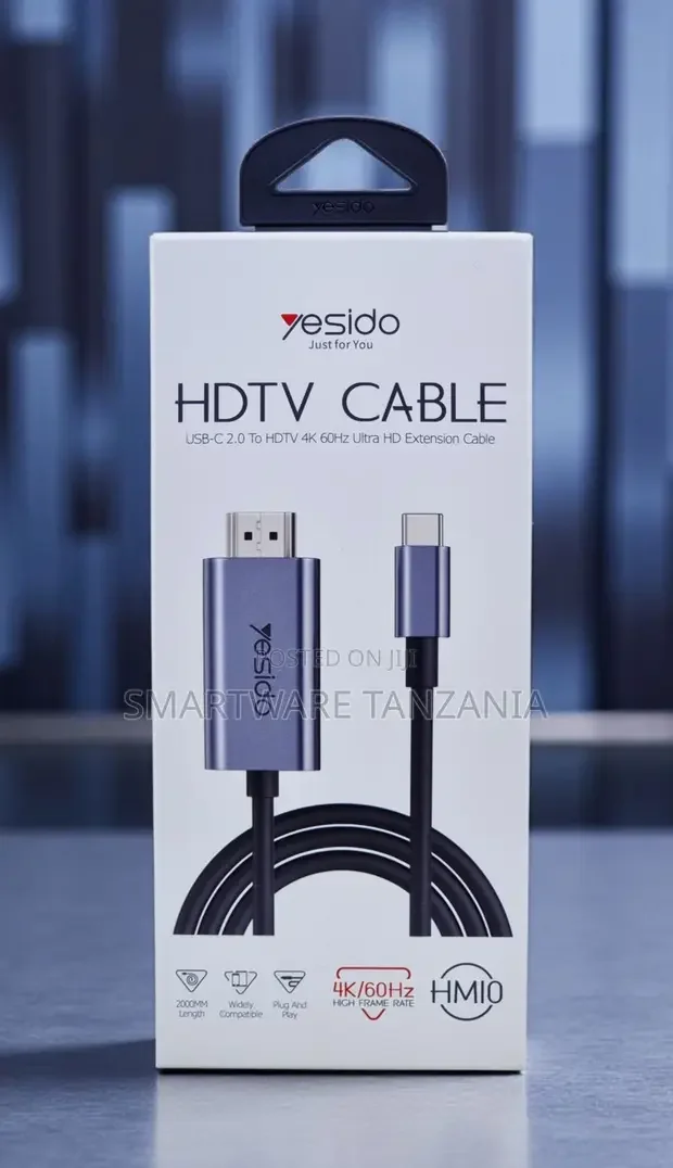 Yesido HM10 USB-C to HDMI Cable 60Hz 2m - Buy in Dar es Salaam, Tanzania | Smartware