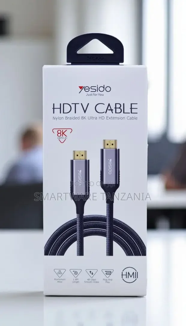 Yesido HM11 HDMI Cable 1.8m 48Gbps - Buy in Dar es Salaam, Tanzania | Smartware