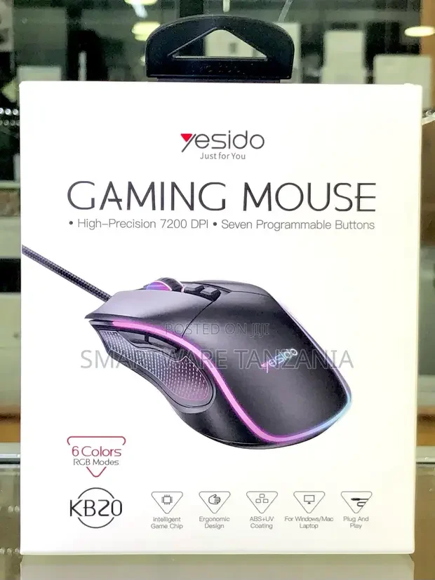 Yesido KB20 Gaming Mouse 7200 DPI RGB - Buy in Dar es Salaam, Tanzania | Smartware