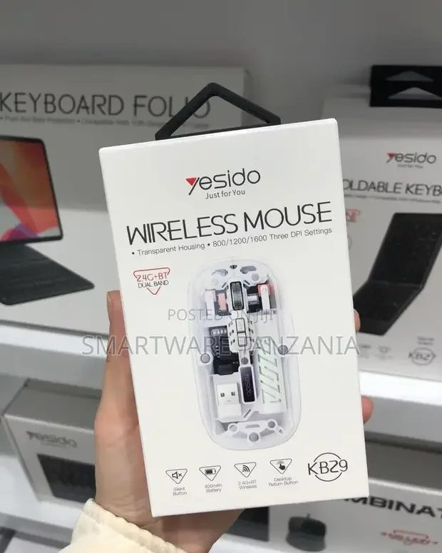 Yesido KB29 Transparent Dual-Mode Wireless Mouse - Buy in Dar es Salaam, Tanzania | Smartware
