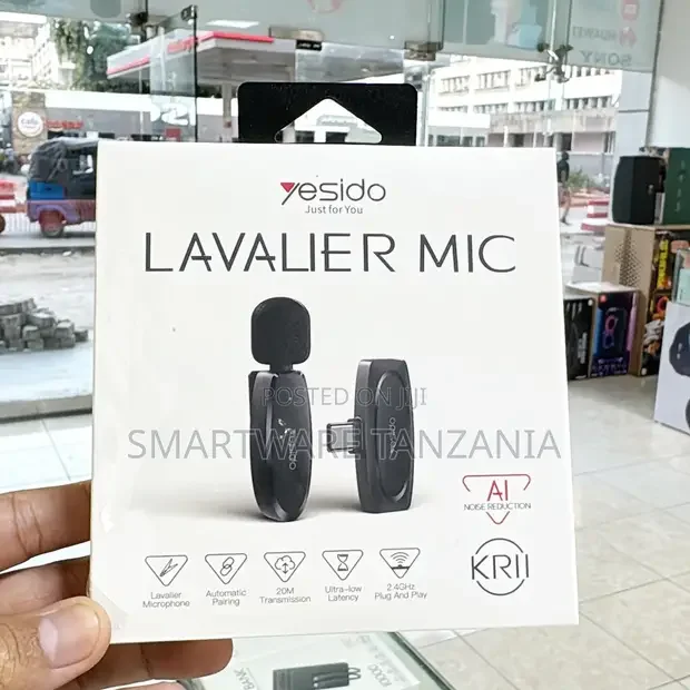 Yesido KR11 Wireless Lavalier Mic With AI Noise Reduction - Buy in Dar es Salaam, Tanzania | Smartware