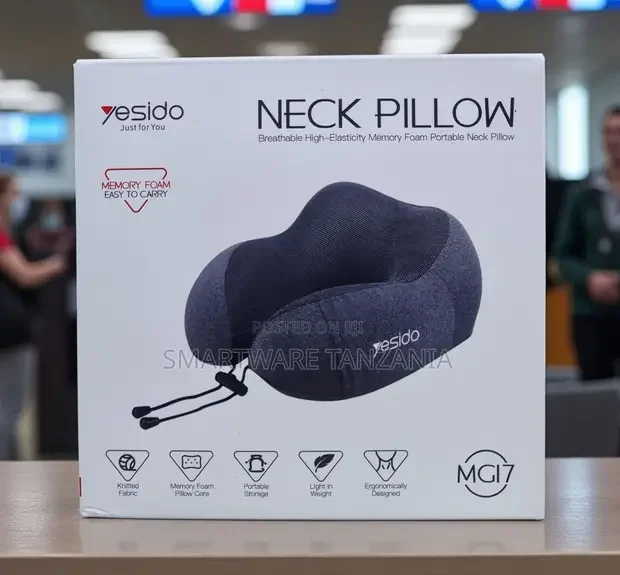 Yesido Mg17 Memory Foam Travel Neck Pillow Ergonomic Design