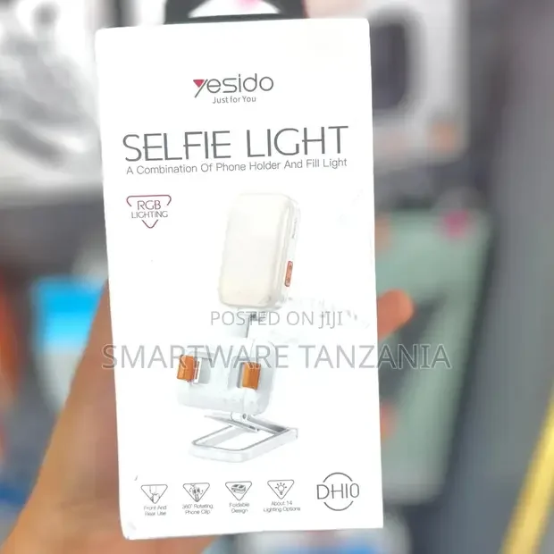 Yesido Selfie Light RGB Fill Light Phone Holder Stand DH10 - Buy in Dar es Salaam, Tanzania | Smartware