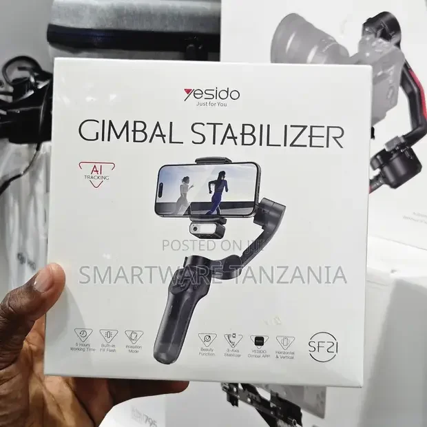 Yesido Sf21 3-Axis Gimbal Stabilizer Ai Tracking Fill Flash 5hr