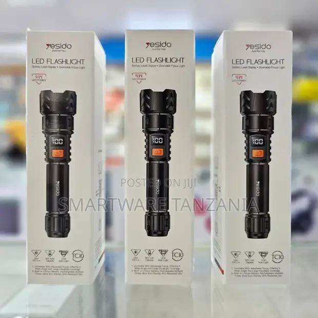 Yesido TC10 4W LED Flashlight Rechargeable - Buy in Dar es Salaam, Tanzania | Smartware