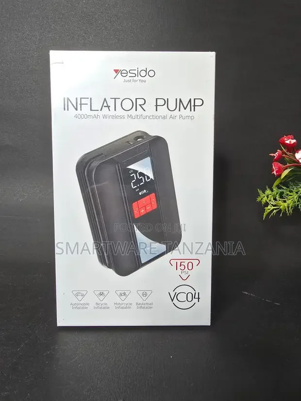 Yesido VC04 Inflator Pump 4000mAh - Buy in Dar es Salaam, Tanzania | Smartware