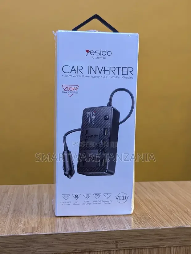 Yesido VC07 Car Inverter 200W - Buy in Dar es Salaam, Tanzania | Smartware