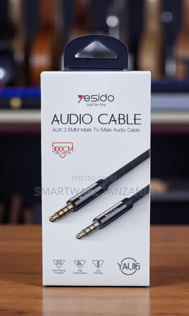 Yesido YAU16 300cm AUX 3.5mm Audio Cable - Buy in Dar es Salaam, Tanzania | Smartware